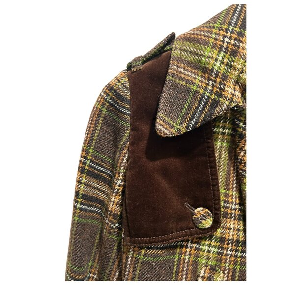 Juicy Couture Plaid Wool-Blend Peacoat - Size 4 - Picture 2 of 5